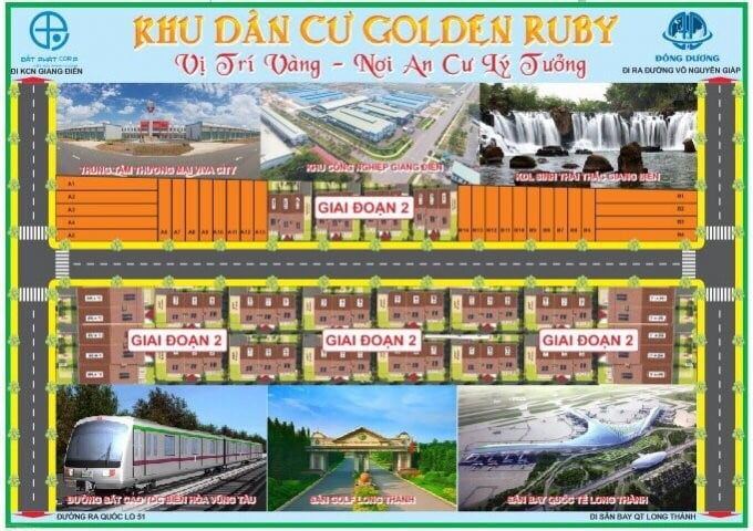 Sơ đồ quy hoạch tổng thể dự án Khu dân cư Golden Ruby